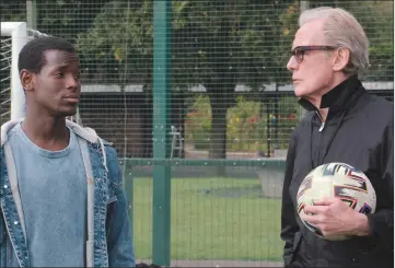  ?? ?? Micheal Ward and Bill Nighy in “The Beautiful Game”