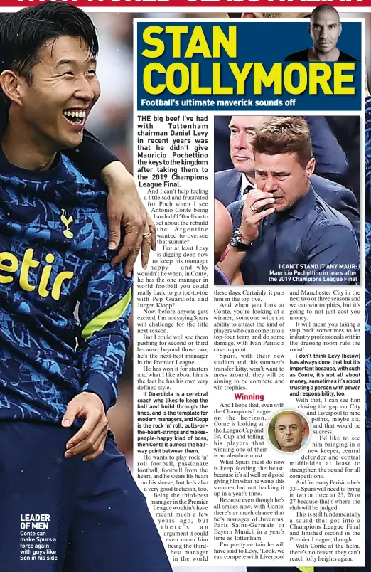  ?? ?? I CAN’T STAND IT ANY MAUR: Mauricio Pochettino in tears after the 2019 Champions League Final