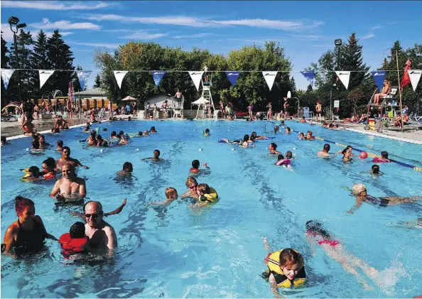  ?? CODIE MCLACHLAN/FILES ?? The city has announced that it will once again offer free admission to municipal swimming pools this summer.