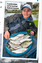  ??  ?? A useful winter net for local lad Andrew Cranston.