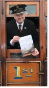  ??  ?? Bridgnorth stationmas­ter Chris Thomas celebrates reaching the £1m milestone. SVR