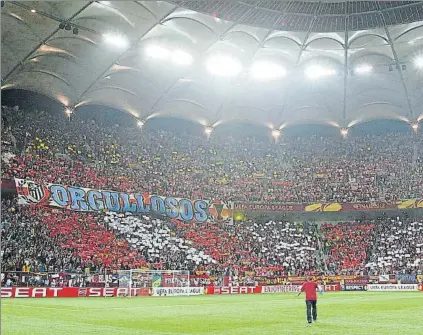  ?? FOTO:J.A.S. ?? El Estadio Nacional de Bucarest trae muy buenos recuerdos al Atlético de Madrid, porque allí levantó el primer título de la Era Simeone