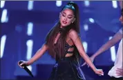  ?? CHRIS PIZZELLO — INVISION VIA THE ASSOCIATED PRESS ?? Ariana Grande performs at Wango Tango at Banc of California Stadium in Los Angeles in June 2018.