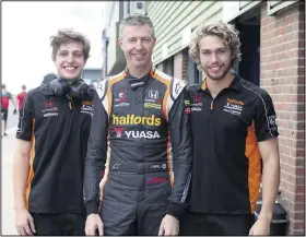  ??  ?? Proud father Matt Neal flanked by sons Henry (left) and Will (right)