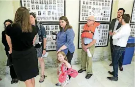  ?? [PHOTO BY GREG SINGLETON, THE OKLAHOMAN] ?? The Save Our State Coalition gathers at the state Capitol for a “Titanic Party” to hand letters to President Pro Tem Mike Schulz.