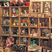  ?? ?? Retro Hippo Stay and Play Boutique offers customers a wallto-wall and floor-to-ceiling eclectic assortment of antiques and quirky retro collectibl­es to peruse.