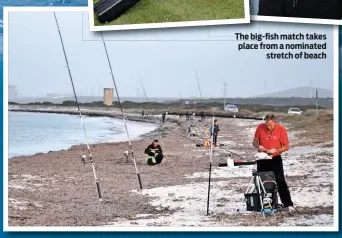  ??  ?? The big-fish match takes place from a nominated stretch of beach