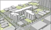  ?? SGPA ARCHITECTU­RE ?? 777 West San Carlos Residentia­l developmen­t, proposed for a San Jose site near West San Carlos Street and Sunol Street, would total 156 units.