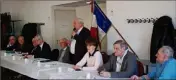  ?? (Photo M. L.) ?? La table des personnali­tés pendant la prise de parole du maire Philippe Barthélemy.