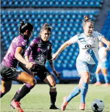  ?? CORTESÍA: @CLUBPUEBLA­FEM ?? Ocampo impulsaron la victoria del equipo pachuqueño