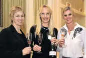 ?? Picture: EUGENE COETZEE ?? CHEERS TO WINE: Haydi Schultz, left, Ginette De Fleuriot, centre, and Megan Stapels at the Vinimark 2017 Wine Trade Fair at the Boardwalk earlier this week