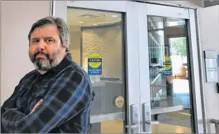  ?? ASSOCIATED PRESS ?? Associated Press reporter Andrew Dalton stands outside the Jim and Eleanor Randall Breast Center in Pasadena, Calif., July 13. Dalton described his experience as the rare man who underwent a mammogram in a story for the AP.