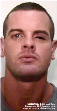  ??  ?? NOTORIOUS: Criminal Dale Cregan saw ACC Heywood as a target for revenge while on the run