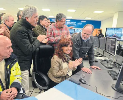  ?? Archivo ?? Cristina Kirchner, al inaugurar la usina de Río Turbio, que construyó Isolux