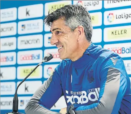  ?? FOTO: REAL SOCIEDAD ?? Convencido
Imanol Alguacil confía en el trabajo de sus jugadores, a los que ve con una actitud intachable