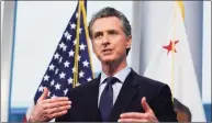  ?? Rich Pedroncell­i / Associated Press file photo ?? California Gov. Gavin Newsom gives a coronaviru­s update in April.