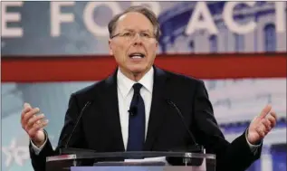  ??  ?? NRA Executive Vice President and CEO Wayne LaPierre speaking out against gun control last week. It is clear that gun culture in the USA will not change in the forseeable future.