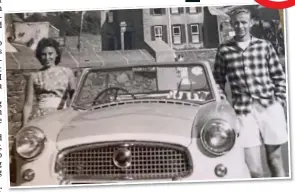  ?? ?? SHOCKED: Doreen Higgins, top, at the wheel of her Renault Kangoo, and left, with her husband Christophe­r