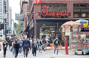  ?? MARK LENNIHAN/THE ASSOCIATED PRESS FILE PHOTO ?? Chick-fil-A is unlike most of the homegrown fast-food brands or foreign ones that have come to Canada because it’s known for its religious and conservati­ve values.