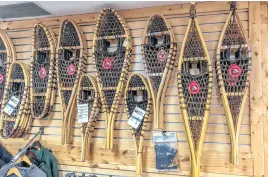  ?? PAUL SMITH ?? You will see plenty of wooden snowshoes and other traditiona­l gear at Canadian Outdoor Equipment.