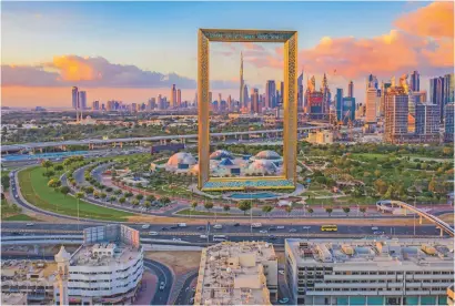  ?? ?? A view of the Dubai skyline. In 2023, M&A activity remained buoyant as dealmakers shrugged off geopolitic­al tensions.