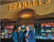  ?? COURTESY PHOTO ?? Restaurate­ur Alex Hult, right, and event producer Donovan Friedman plan to turn Mountain Charley’s in downtown Los Gatos into a venue that hosts immersive themed events.