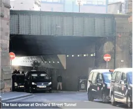  ??  ?? The taxi queue at Orchard Street Tunnel