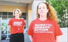  ?? Hearst Connecticu­t Media file photo ?? Greenwich residents Michele Voigt, left, and Jen Barro are members of the Greenwich chapter of Moms Demand Action, part of a national organizati­on dedicated to lessening gun violence.