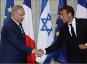  ?? (Photo AFP) ?? Le Premier ministre israélien et le président français sont restés campés sur leurs positions concernant le dossier iranien.
