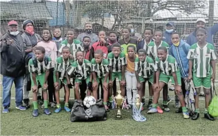  ?? Picture: SUPPLIED ?? WINNERS: Scenery Park-based Milan FC’s under-14 team were the overall winners in their age group at the recent Youth Extravagan­za soccer tournament