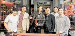  ?? ?? At the Gugu Room launch: Aris Tuazon, Marco Viray, Adrien Brody, Jason Soong, Markee Manaloto and and Lee Watson