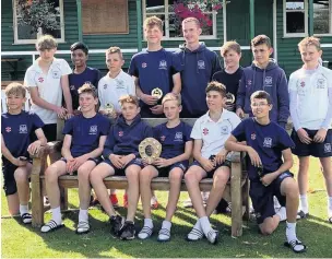  ??  ?? The Gloucester­shire under 15’s cricket squad