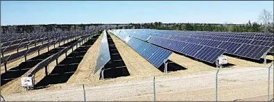  ?? AP/ROGELIO V. SOLIS ?? These are some of the 206,000 polycrysta­lline solar panels at a 540-acre project operated in a joint venture by two electric utilities in Lamar County near Sumrall, Miss.
