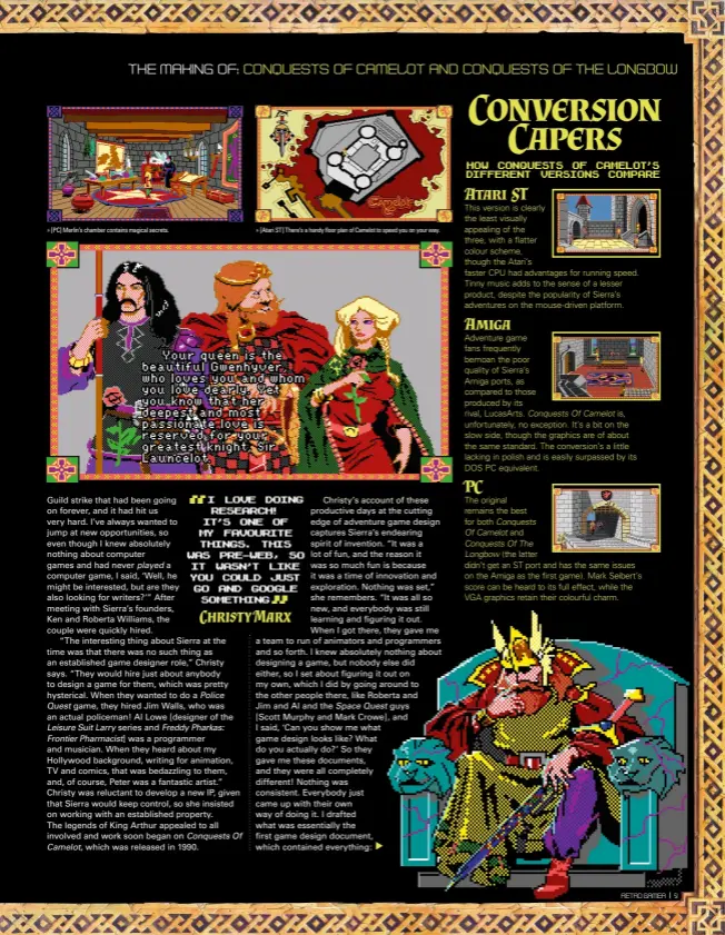  ??  ?? » [PC] Merlin’s chamber contains magical secrets. » [Atari ST] There’s a handy floor plan of Camelot to speed you on your way.