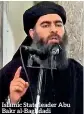  ??  ?? Islamic State leader Abu Bakr al-Baghdadi