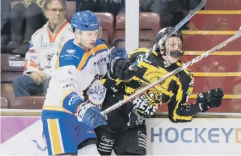  ??  ?? Action from the Phantoms v Bracknell game.