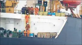  ?? Jorge Guerrero AFP/Getty Images ?? BRITAIN’S Foreign Office said of Gibraltar’s seizure of the tanker Grace 1, which is carrying Iranian oil: “This was about the enforcemen­t of EU Syria sanctions.”