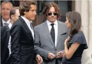  ?? | JOHN SIBLEY Reuters ?? ACTOR Johnny Depp leaves the high court in London.