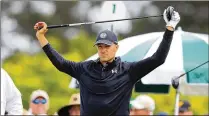  ?? CURTIS COMPTON / ATLANTA JOURNAL-CONSTITUTI­ON ?? Jordan Spieth battled back into contention Sunday by firing an 8-under 64. He finished third, two shots behind winner Patrick Reed.