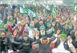  ?? SANJEEV KUMAR/HT PHOTO ?? Protesting farmers at a rally in Patiala, Punjab, on Thursday.