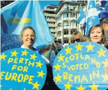  ??  ?? clear message The Perth for Europe group is urging voters to back the SNP