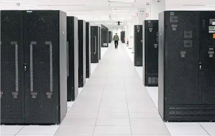  ?? COURTESY OF IBM ?? As more businesses turn to cloud services storing data on server farms overseas, critics have flagged a potential threat to national sovereignt­y with the new USMCA trade accord’s chapter on digital trade noting a ban on data localizati­on laws with no apparent carveouts.