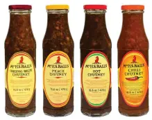  ?? File ?? MRS HS Ball’s famous chutney traces its history to Fort Jackson, outside East London, in 1870 when Mrs Henry Adkins, mother of Amelia Adkins (later Mrs HS Ball), began producing chutney for sale according to a tried-and-tested family recipe. |