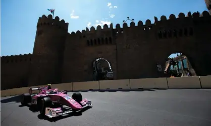  ?? Photograph:Joe Portlock/LAT Images/REX/Shuttersto­ck ?? The Baku City Circuit organisers hope to find a date later in the season for the GP