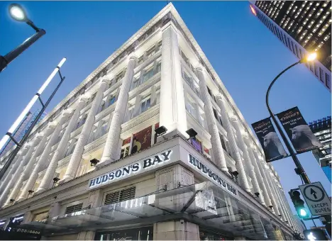  ?? BEN NELMS/BLOOMBERG FILES ?? Hudson’s Bay Co. tried to soothe worries from investors and analysts with plans to save $350 million a year by the end of fiscal 2018 through restructur­ing. But the retailer was criticized for not trying a different strategy beyond its traditiona­l model.