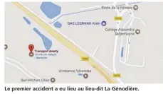  ??  ?? Le premier accident a eu lieu au lieu-dit La Génodière.