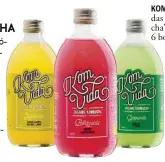  ??  ?? KOMVIDA Bebidas de ‘kombucha’ (29,70 €/ 6 botellas).