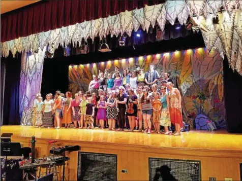  ?? PHOTO SPECIAL TO THE DISPATCH BY HAYLEY FORAN ?? Cast members from the “Once On This Island” production of the Chittenang­o Summer Musical Theater Program.