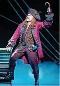  ??  ?? John Davidson appears as Captain Hook in the national touring production of “Finding Neverland.”s