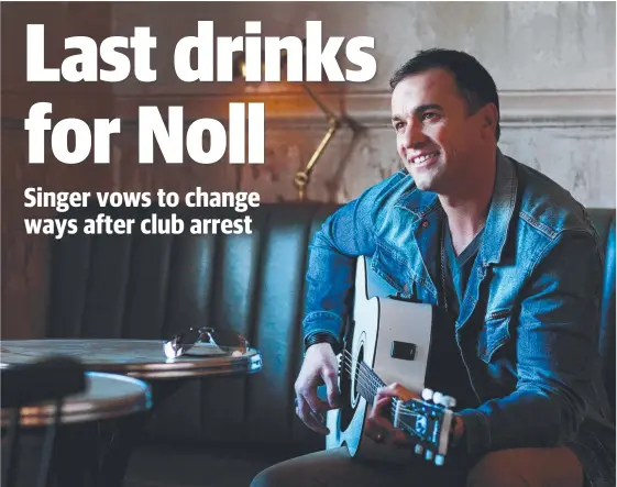  ??  ?? Shannon Noll says he will clean up his act for the rest of his tour after being arrested outside an Adelaide strip club.